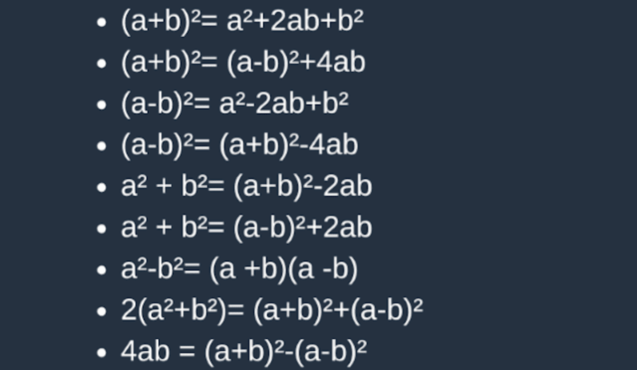 গণিতের সকল সূত্র সমূহ | All Math Formula in Bengali