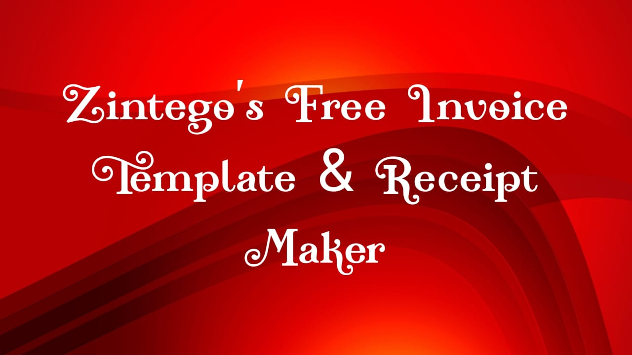 Zintego's Free Invoice Template & Receipt Maker